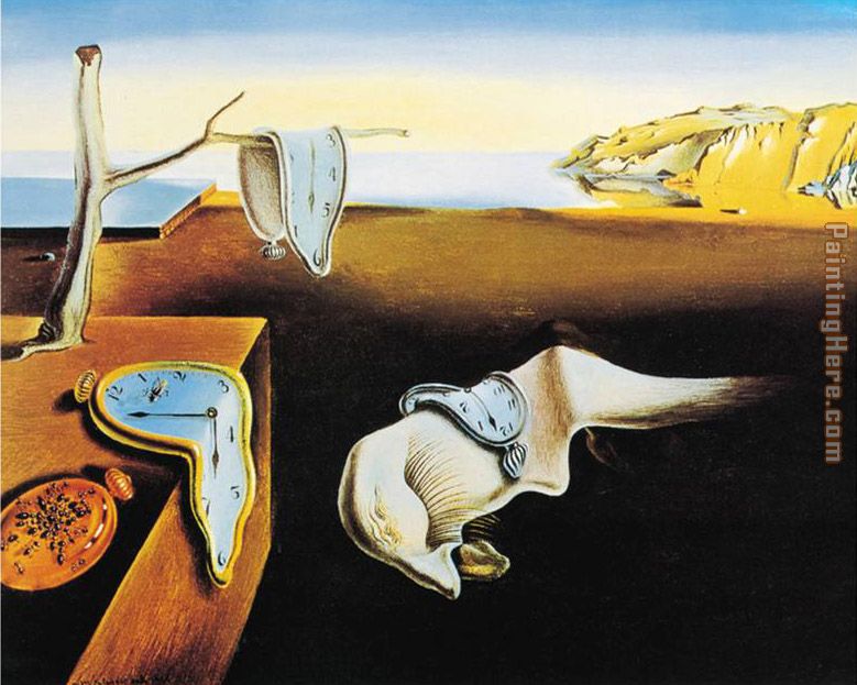 The Persistence of Memory painting - Salvador Dali The Persistence of Memory art painting